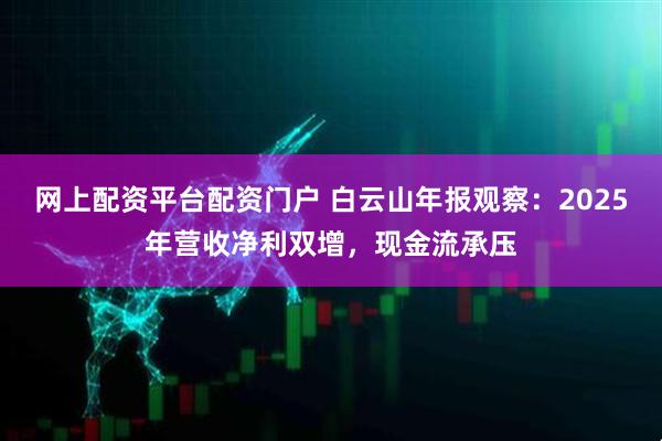 网上配资平台配资门户 白云山年报观察：2025年营收净利双增，现金流承压